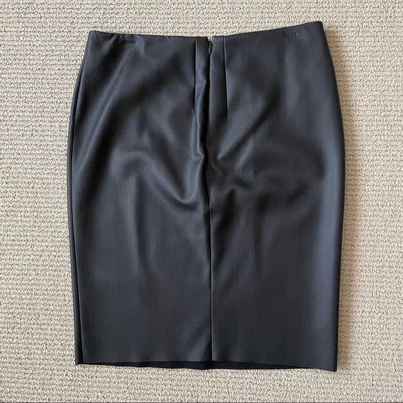 CEDRIC CHARLIER Faux Leather Pencil Skirt Black Size 8 - Picture 5 of 12